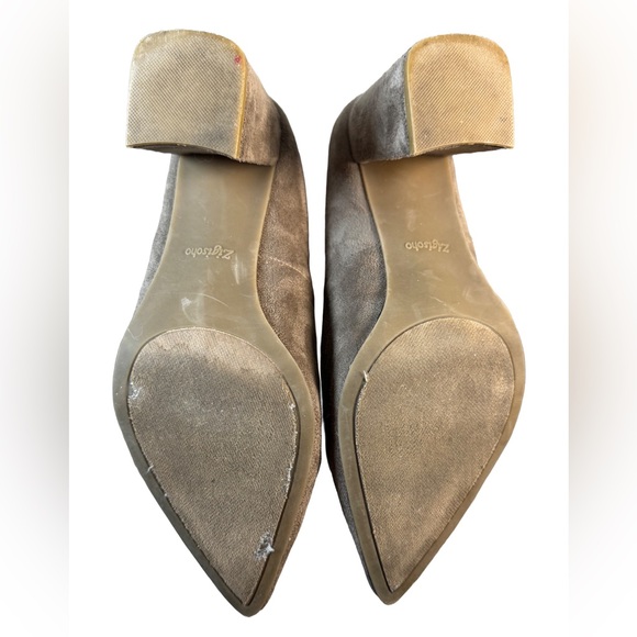 Zigi Soho Women’s Chunky Heel Sz 8.5 M Camel Brown Faux Suede - Picture 4 of 4